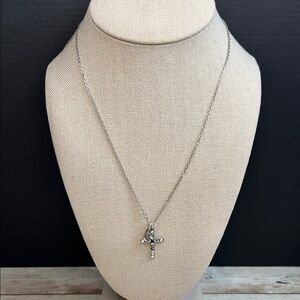 Mariana Silver Cross Pendant Necklace NWT